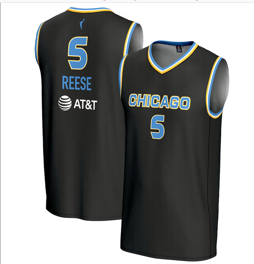 Unisex Chicago Sky Angel #5 Reese GameDay Greats Black Lightweight Replica Basketball Jersey->more ncaa teams->NCAA Jersey